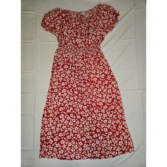 Anthropologie Dresses & Skirts - Anthropologie Kindred Red Floral Maxi Dress Womens 2X Milkmaid Fairy Coquette